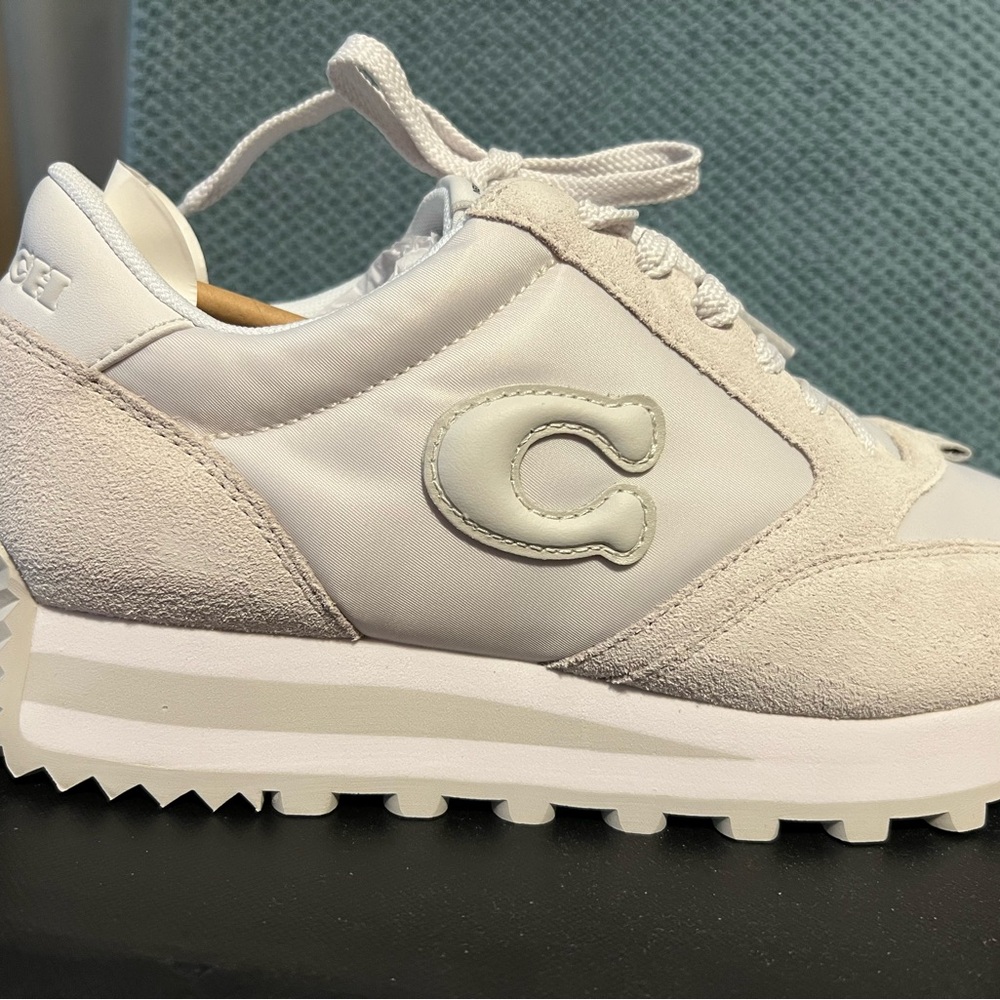 Coach White and Gray Athletic Shoes